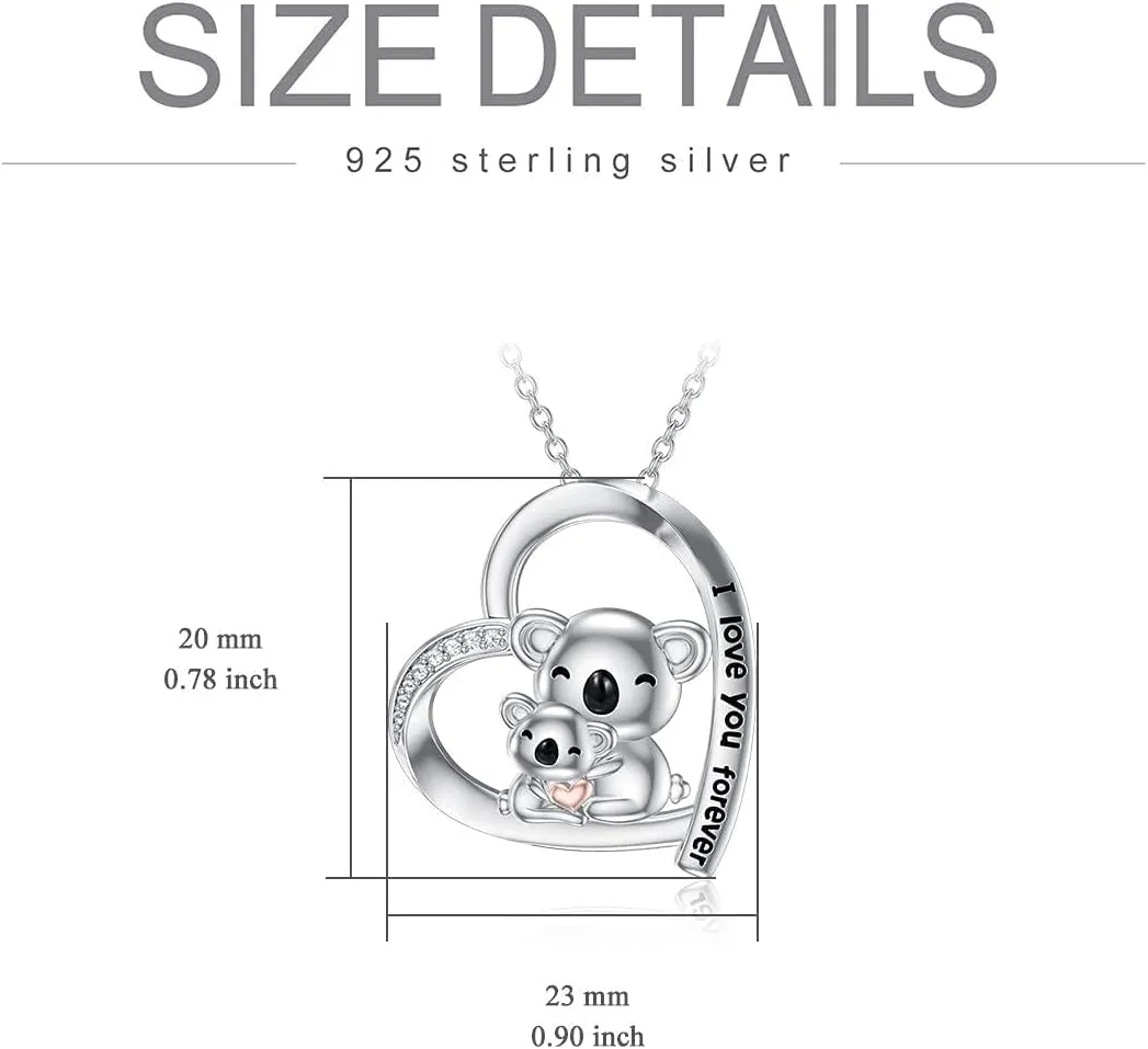PROESS Sterling Silver Animals Necklace Cute Pendant Necklace for Couples Sister Daughter Mother Birthday Jewelry Gifts