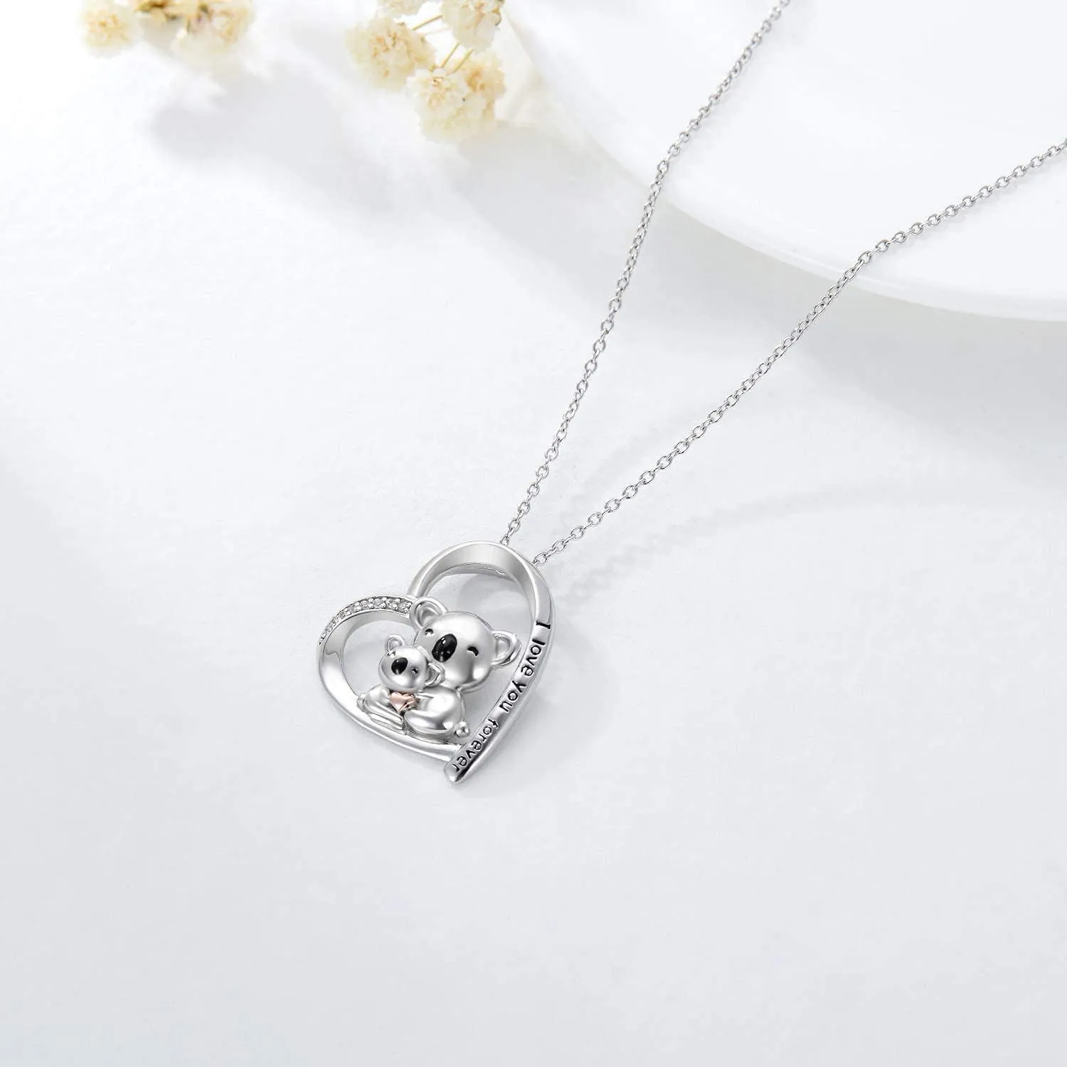 PROESS Sterling Silver Animals Necklace Cute Pendant Necklace for Couples Sister Daughter Mother Birthday Jewelry Gifts