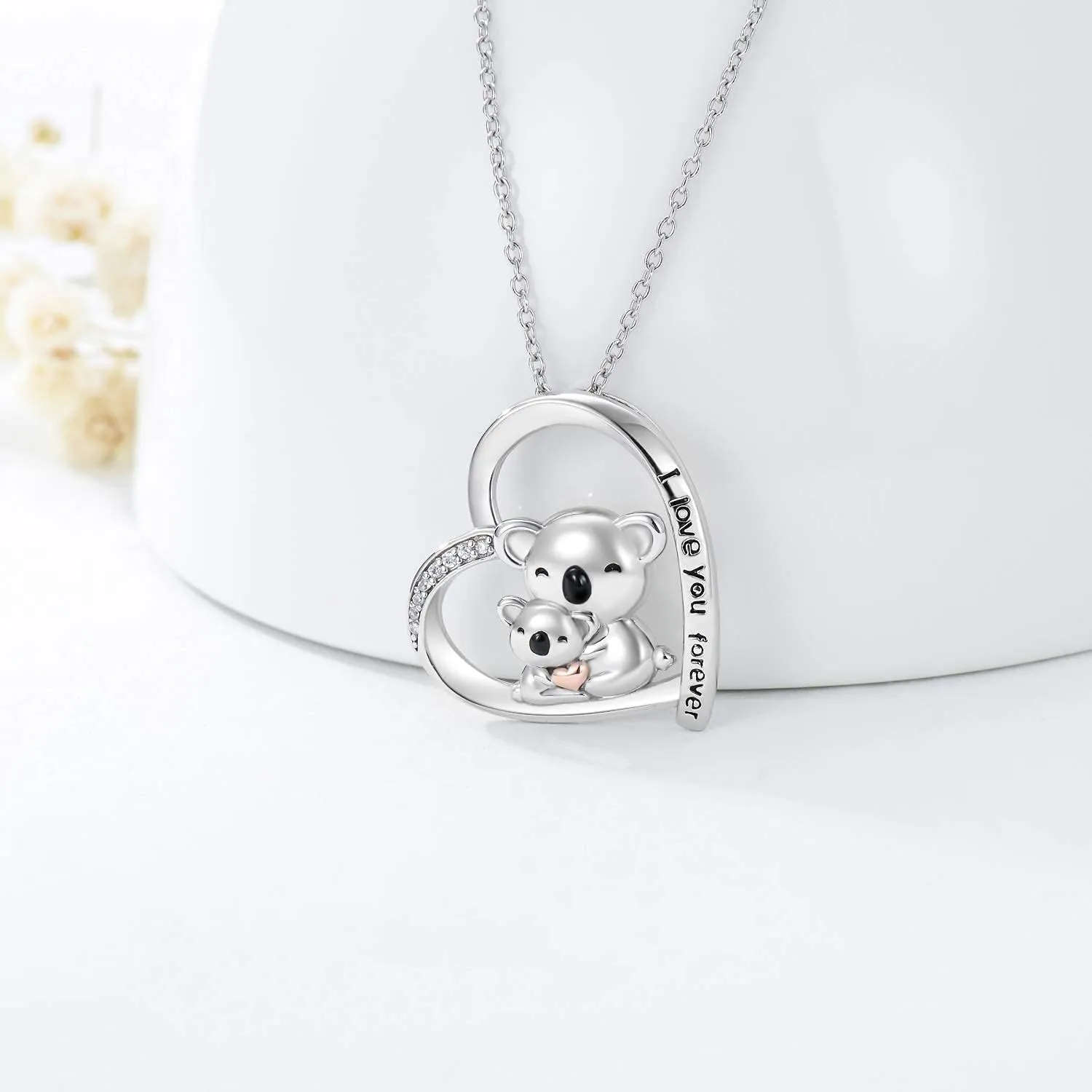 PROESS Sterling Silver Animals Necklace Cute Pendant Necklace for Couples Sister Daughter Mother Birthday Jewelry Gifts