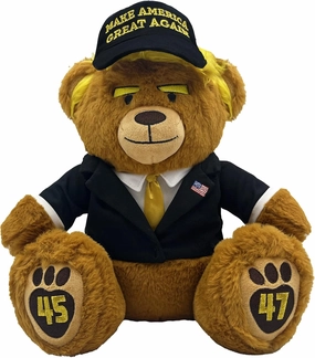 Proud Patriots 47th President Trump Black & Gold Teddy Bear - #1 Collectible Bear for Trump Supporters and Patriotic Americans | The #1 Trump Gifts 2025