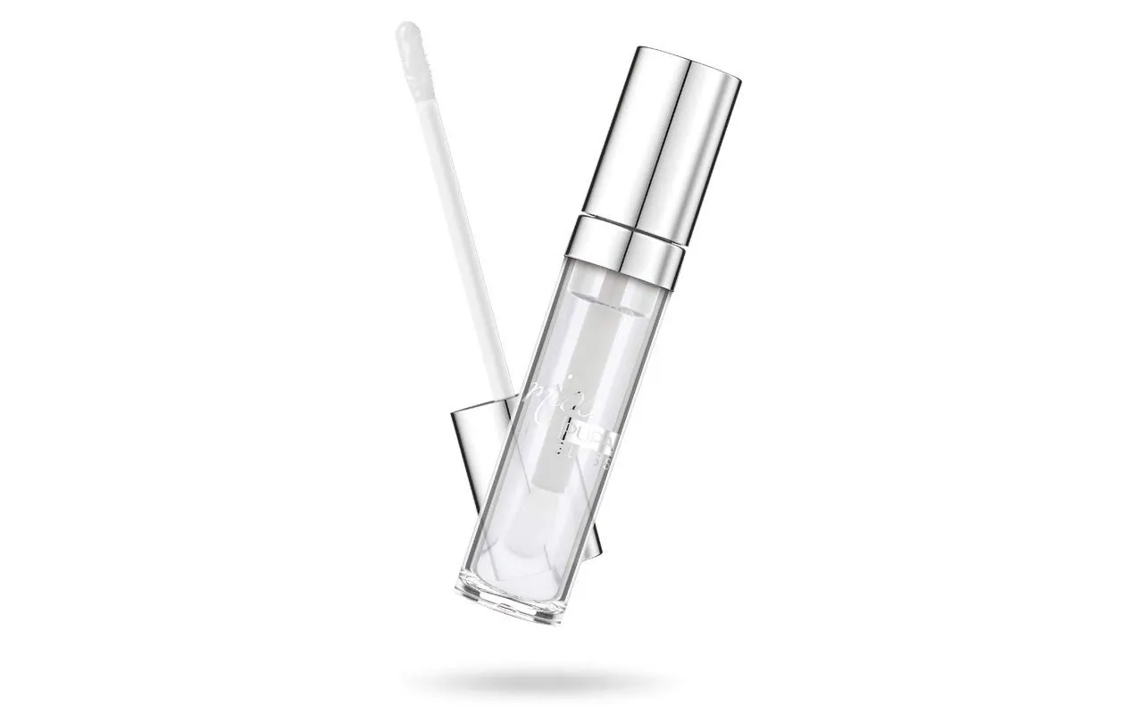 Pupa Milano Miss Milano Gloss Ultra-Shine Lip Gloss Instant Volume Effect - Extreme Shine Gloss - Moisturizing And Volume Enhancing Effect - Non-Sticky, Creamy Texture - Crystal Glass - 0.17 Oz