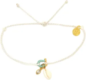 Pura Vida Bracelets Bonne Chance Cowrie Shell Charm Bracelet for Women - Natural