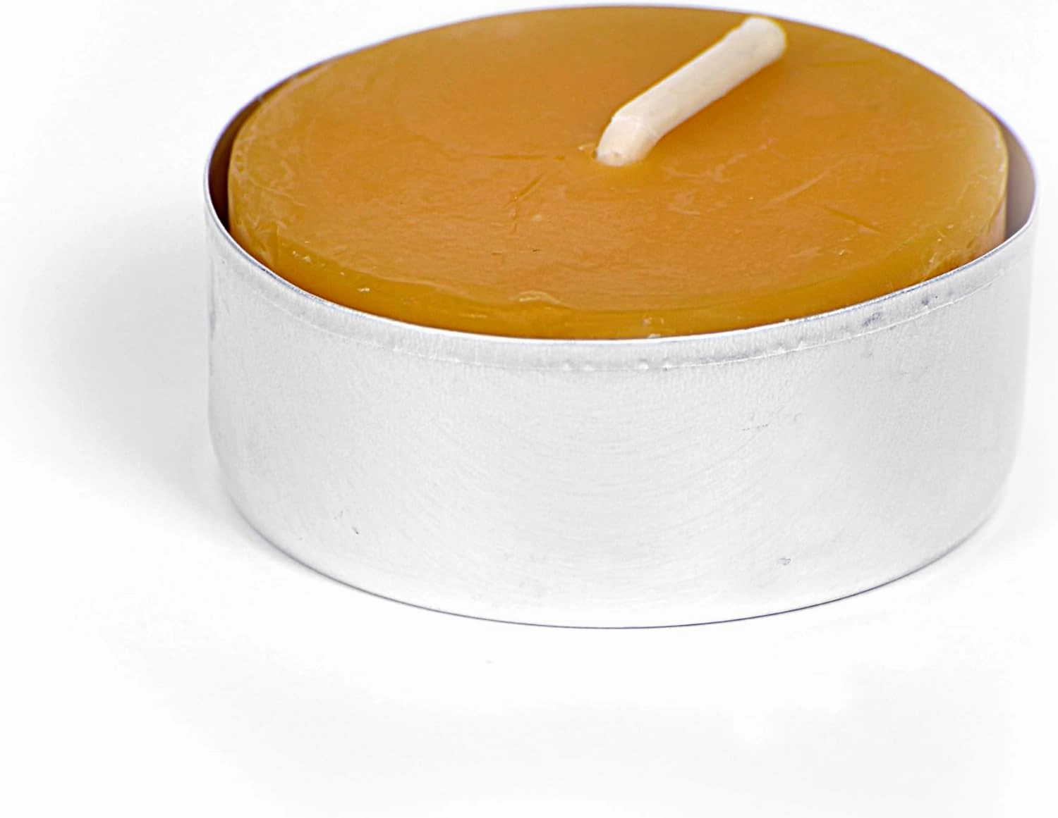 Pure Beeswax Tealights - Unscented Smokeless & Clean Burning Non-Toxic Tea Lights with Light & Natural Honey Scent, 4-Hour Burn Time, 1.5 x 0.5-Inch Handmade Candles, 48-Pack, by BeeTheLight