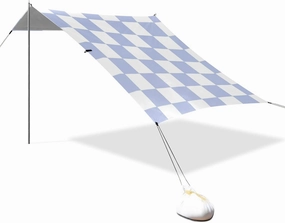 Purple and White American Plaid Designed UPF50 Beach Tent Waterproof Portable Sun Shelter with Sandbags & Sand Shovel for Camping, Fishing, Backyard Fun sombrillas para el sol Playa