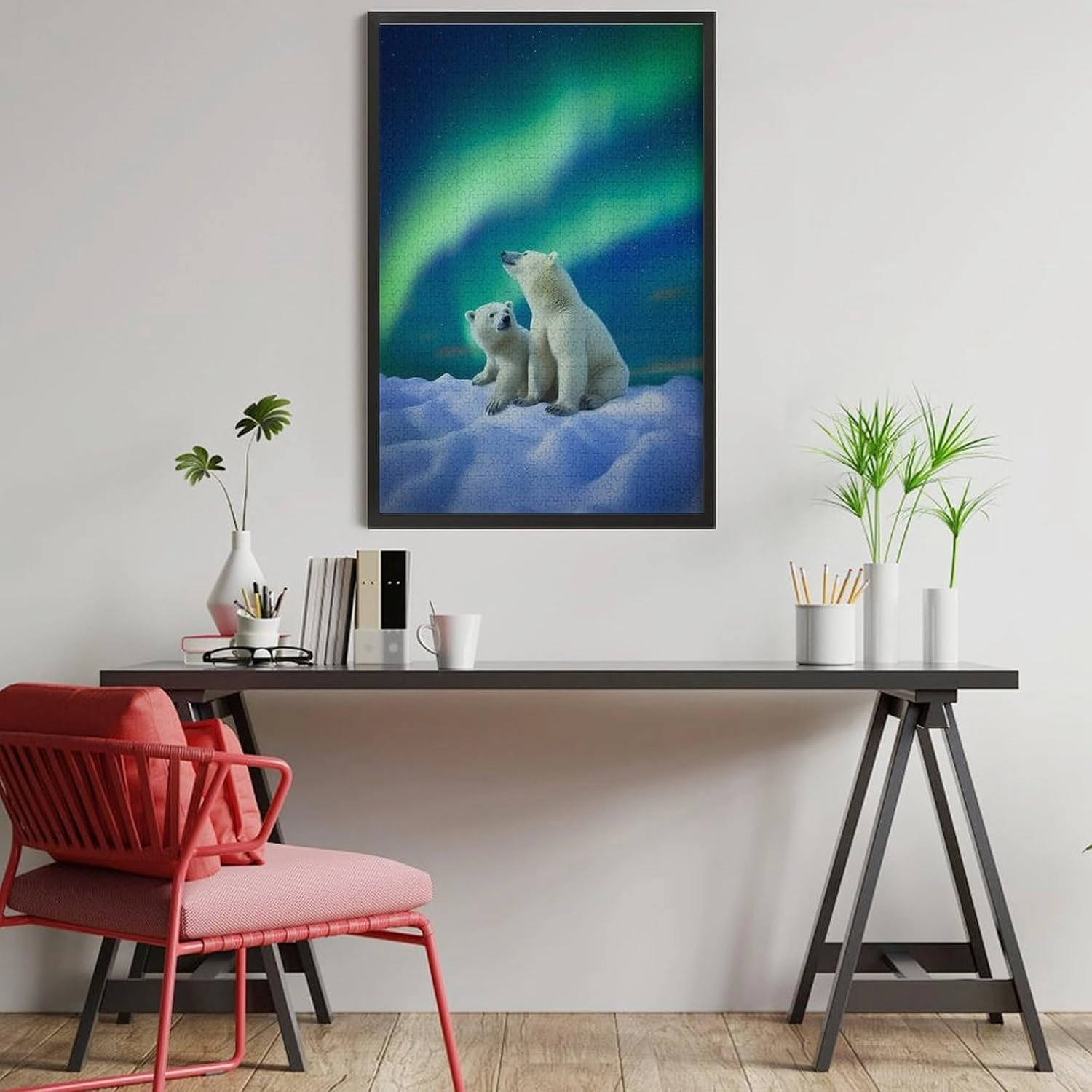 Puzzles for Adults 1000 Pieces - Wild Animal Polar Bear Puzzle Challenging Educational Toys Gifts for Home Decor Family Activities