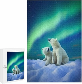 Puzzles for Adults 1000 Pieces - Wild Animal Polar Bear Puzzle Challenging Educational Toys Gifts for Home Decor Family Activities