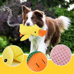 Quack-Quack Duck Dog Toy, 2025 The Mellow Calming Duck for Dogs, Durable Chew Squeak Toy for Pets, Yellow Stuffed Ducks, Interactive Plush Dog Toys (Mixed, 3pcs)