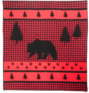 Quilts - Bear Track Luxury King Quilt 120" W x 106" L | Cotton Quilt with Matching Pillow Shams (27" W X 21" L) 2Nos
