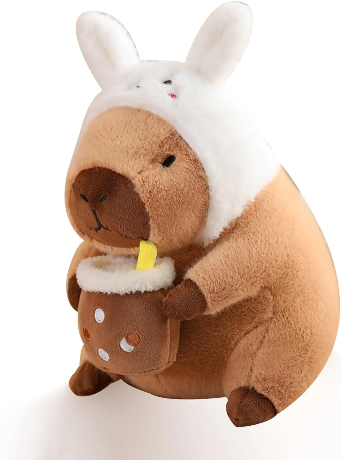 Rabbit Capybara Plush, Kids' Capybara Plush Toy Capybar Plush Toy Pillows, Cute Capybara Plush Pillow Rabbit Stuffed Aniamls Capybara Plushies Toys Gifts for Kids Girls Boys 16 inch