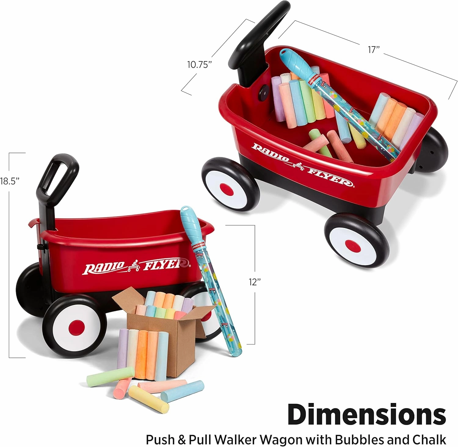Radio Flyer My 1st Wagon with Beach and Garden Tools, 2-in-1 Wagon, Ages 1-4, Red