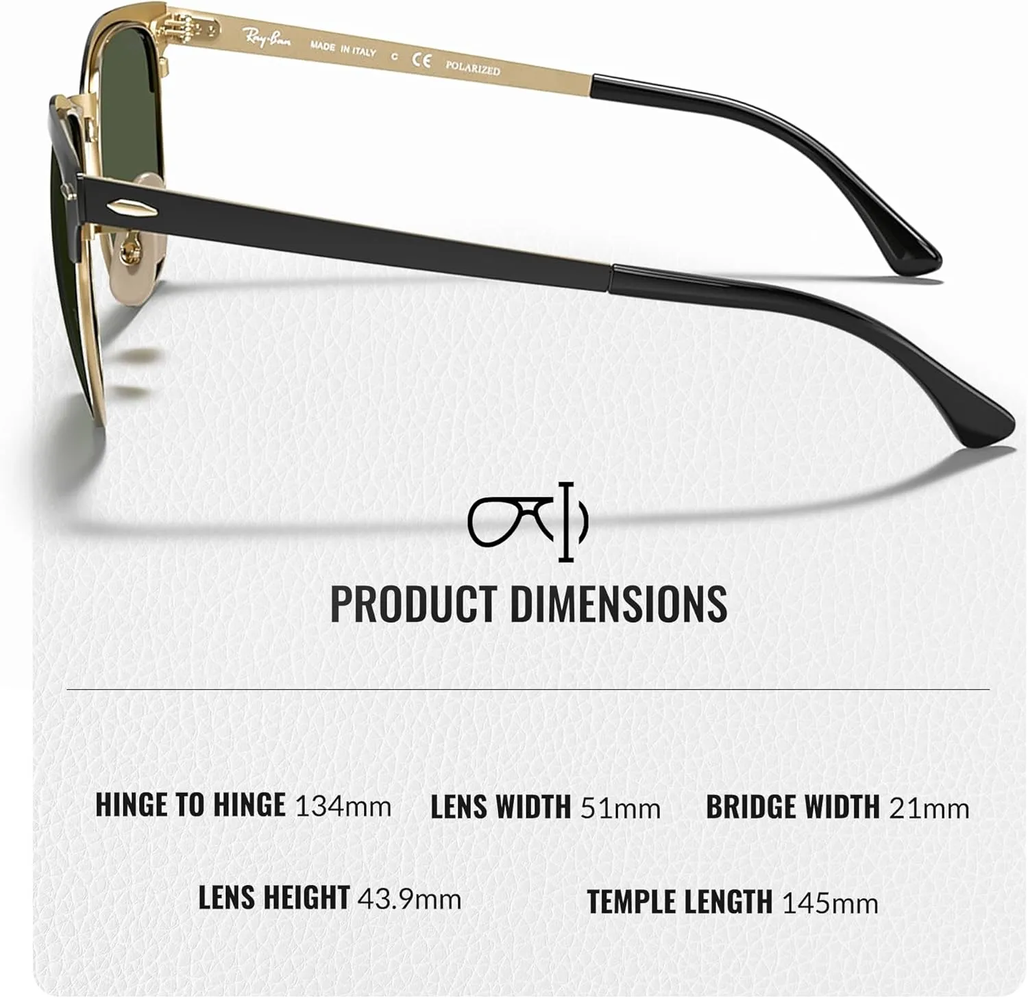 Ray-Ban RB3716 CLUBMASTER Metal Square Shape Sunglasses With Eyewear Kit Bundle - Adjustable Nose Pads - Square Sunglasses