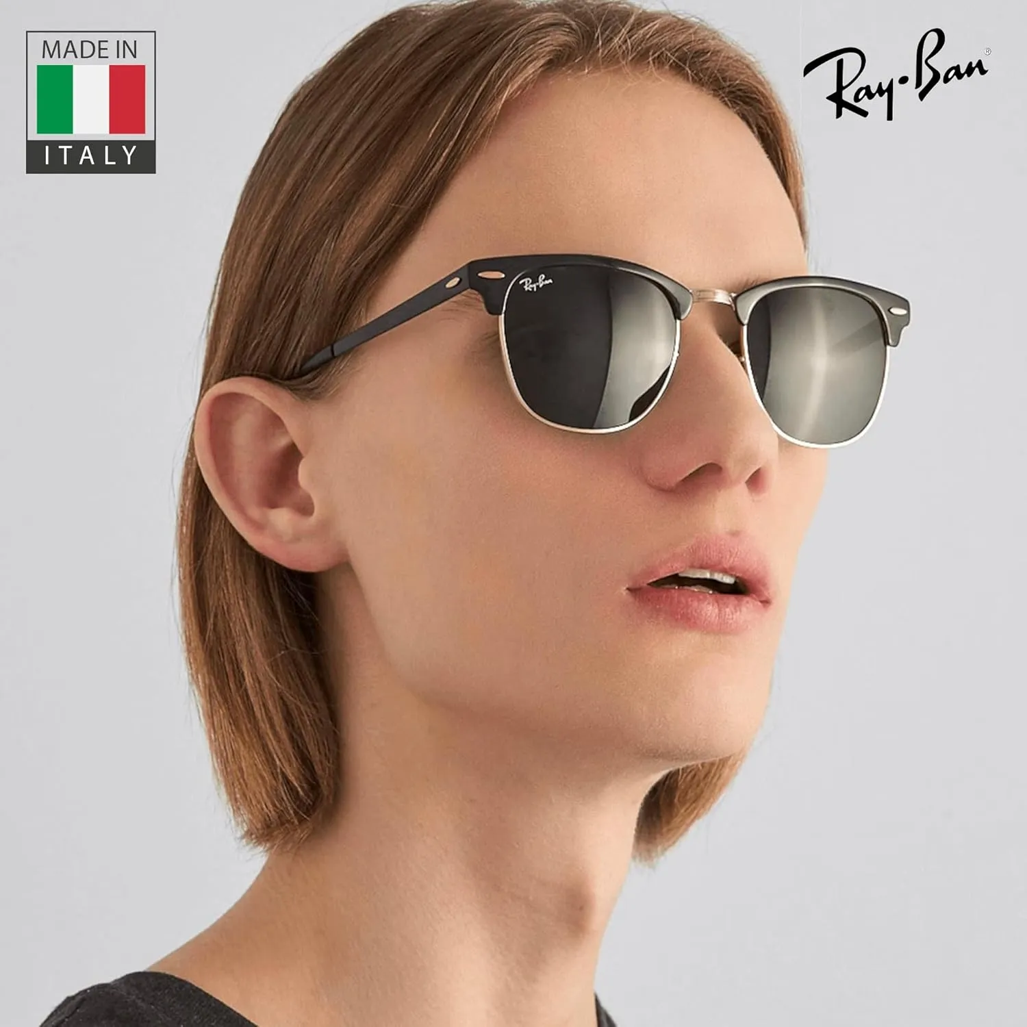 Ray-Ban RB3716 CLUBMASTER Metal Square Shape Sunglasses With Eyewear Kit Bundle - Adjustable Nose Pads - Square Sunglasses
