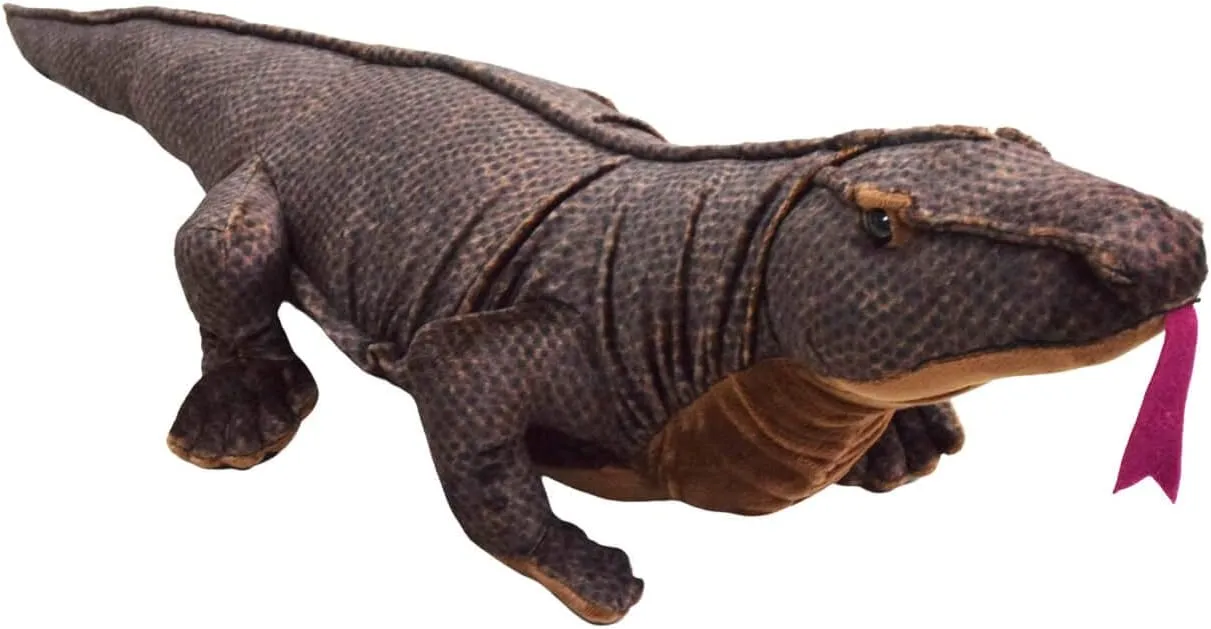 Realistic Komodo Dragon Stuffed Animal Plush Toy, Lifelike Komodo Dragon Animal Plushies Simulation Animals Doll