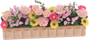 Realistic Wooden Flower Pot Model for Dollhouse Decor Beautiful Miniature Accessory for Projects and Home Decoration