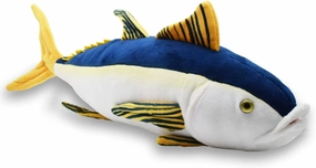 Realistic Yellowfin Tuna Fish Stuffed Animal Plush Toy, Lifelike Fish Plushies, Simulation Animals Doll