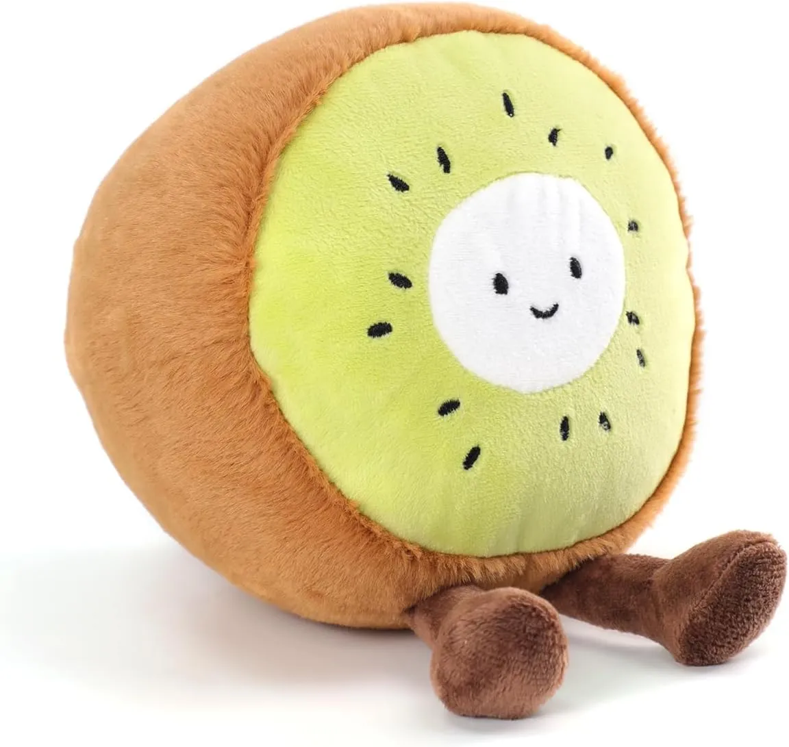 RECUR Kiwi Fruit Stuffed Toy,Soft Fruit Plush,Cute Plushie 7 Inches