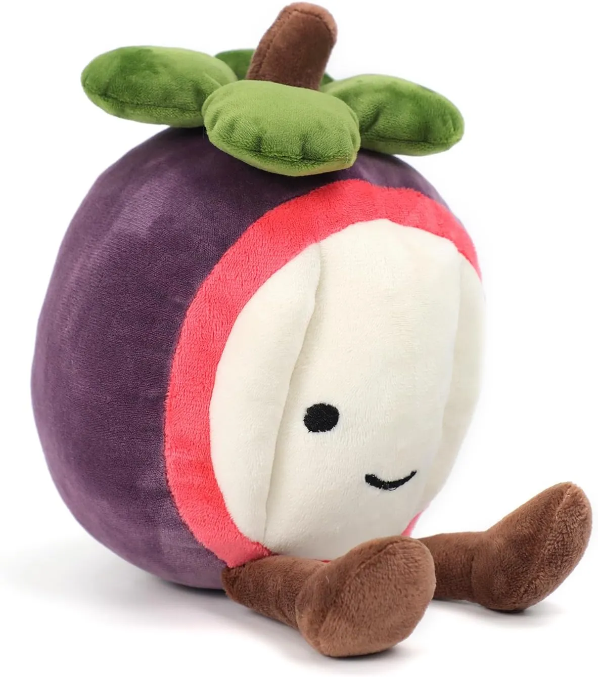 RECUR Mangosteen Stuffed Toy,Soft Fruit Plush,10 Inches