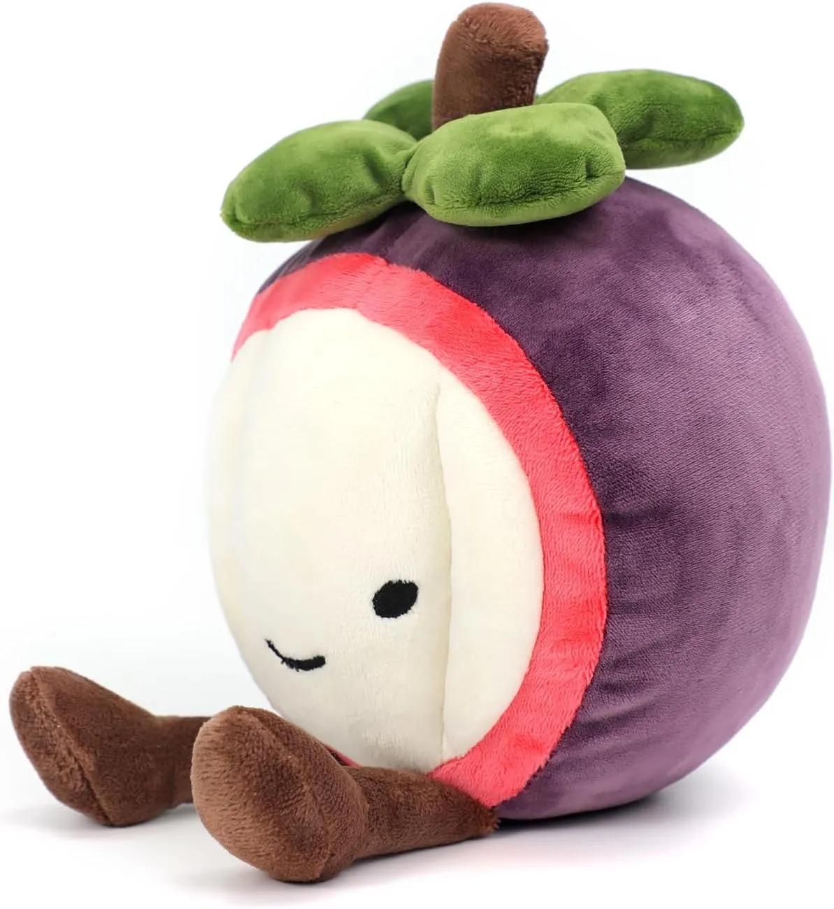 RECUR Mangosteen Stuffed Toy,Soft Fruit Plush,10 Inches