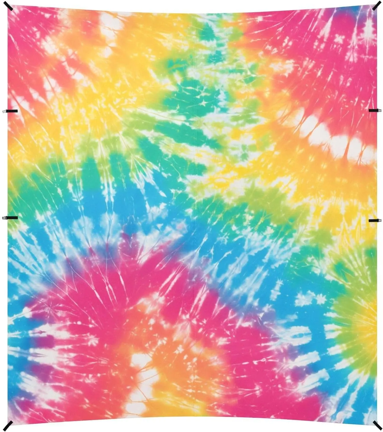 Red Tie Dye Background Rainbow Colors Stable Beach Tent UPF50  Waterproof Large Sun Shelter with Sandbags, Sand Shovel, Poles for Camping Trips, Fishing, Backyard Fun or Picnics