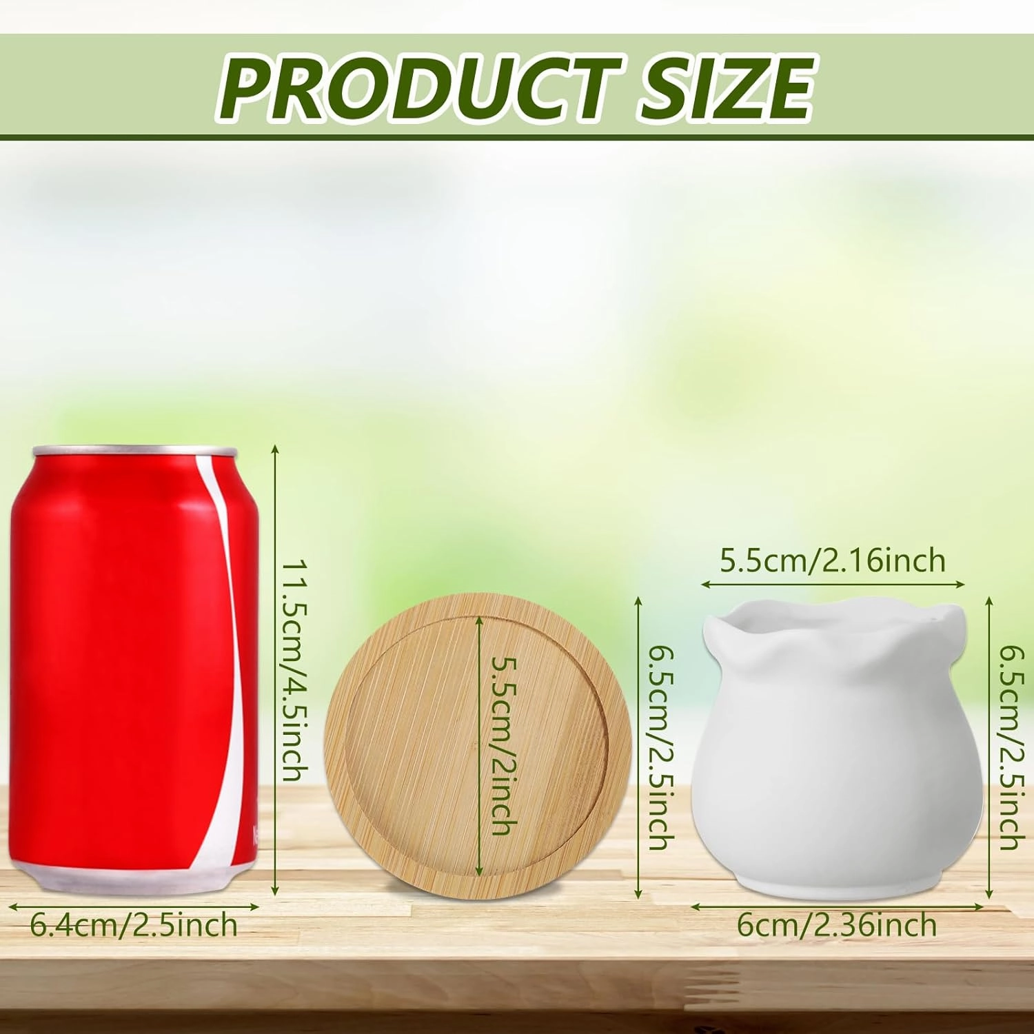 Remerry 12 Pcs Succulent Pots 2.5 Inch Ceramic Small Mini Pots DIY Figurines Paint Easter Gifts Kit Unpainted Ceramic Bisque with Drainage Hole Ready to Paint for Classroom(Matte Style)