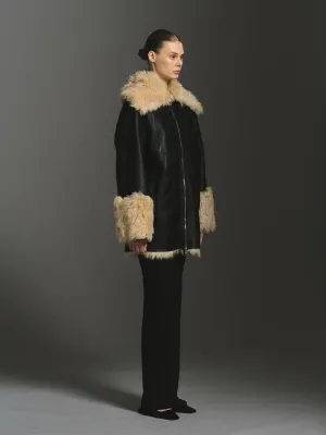 Reversible Shearling Long Hair