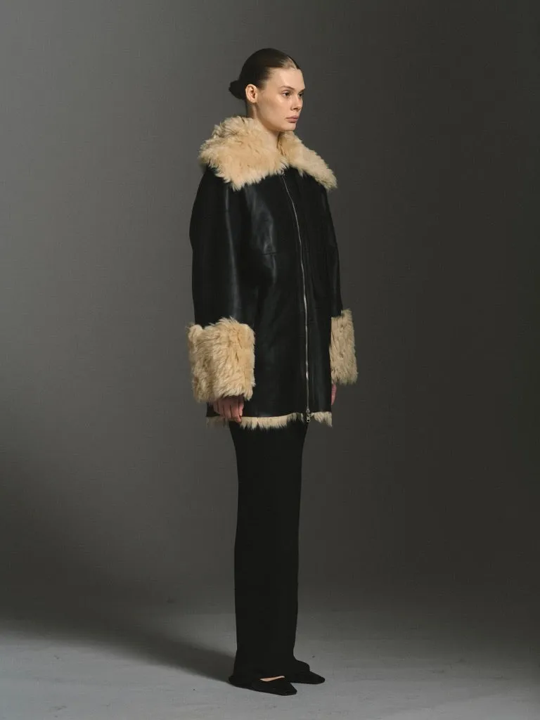 Reversible Shearling Long Hair