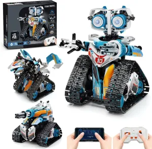 Robot Toys for Kids Ages 8-14, Remote & App-Controlled 3 in 1 STEM Robotics Set for Kids, Creative Birthday for Boys Girls Aged 8 9 10 11 12  (695 Pieces)