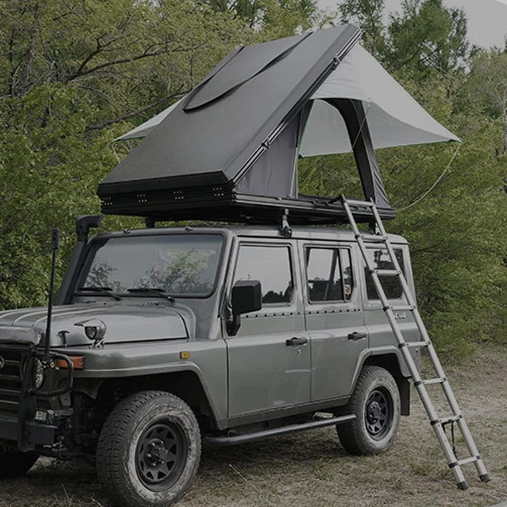 roof Tents for Camping Roof Tent Aluminum 3 Person Hiking, Double Layer Tent | Suitable for SUV | Outdoor Folding Roof | Portable Outdoor Camping Roof Tent