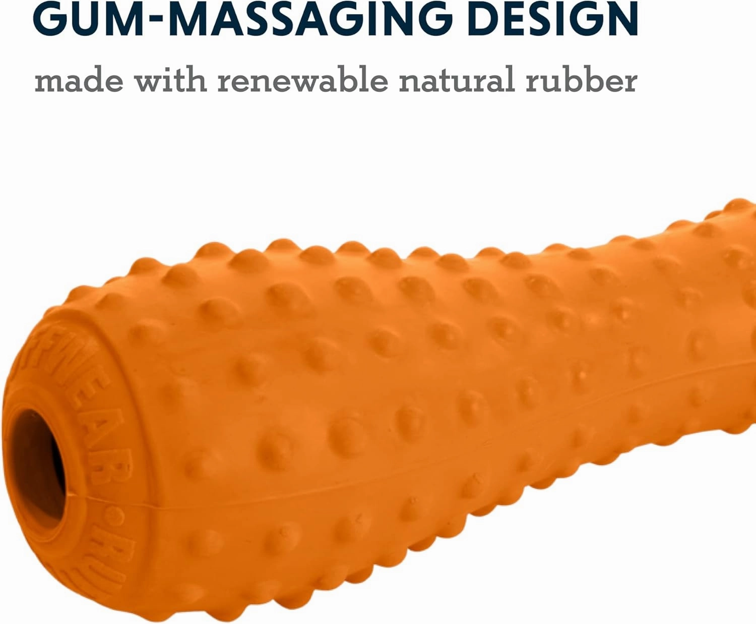 Ruffwear, Gourdo Natural Rubber Throw Toy for Dogs with Rope Handle, Campfire Orange, Large