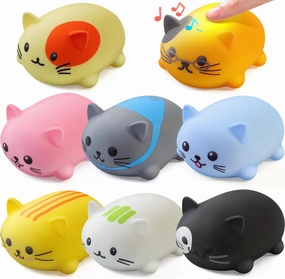 Ruko 1701 Musical Cats Piano Keyboards with Cute Meow Tone, Press Play Music Scale, Fun Music Toys for Kids, for Boys & Girls Age 3 4 5 6 7 8 9, Educational Instrument (8Pcs)
