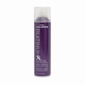 RUSK Deepshine PlatinumX Hairspray, Fast-Drying Finishing Spray, All-Day Humidity Resistance Provides Strong Hold, Shape, and Body for a Shiny Look, 10.2 oz
