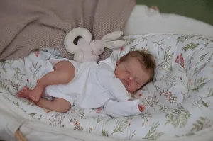 RXDOLL Lifelike Reborn Baby Dolls 20-Inch Newborn Baby Girl Rosalie Soft Body Silicone Cotton Vinly Realistic Girl Dolls Look Real Kids Toys Gifts with Clothes Newborn Baby Girl Dolls,White