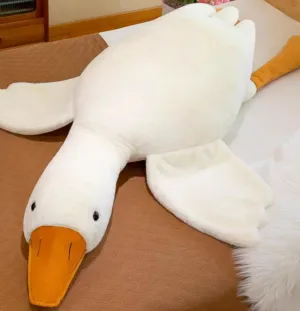 Ryttir White Goose Stuffed Animal - Jumbo 51" Soft Hugging Pillow with Orange Beak, Safety Nursery Decor & Sensory Comfort Toy, Cuddle Companion for Kids (Gender Neutral Gift)