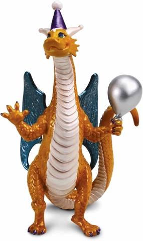 Safari Ltd. Party Dragon Figurine - Vibrant 5.5" Model Figure - Fun and Festive Toy for Boys, Girls, and Kids Ages 3 