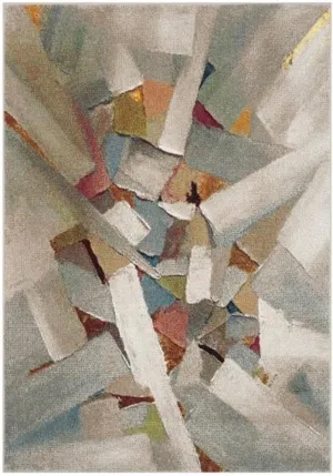 SAFAVIEH Area Rug 8x10 - Porcello Collection - Large - Grey & Multi, Modern Abstract Design, Non-Shedding & Easy Cleaning, Ideal for Living Room, Bedroom, Office, Dining Space (PRL6937B)