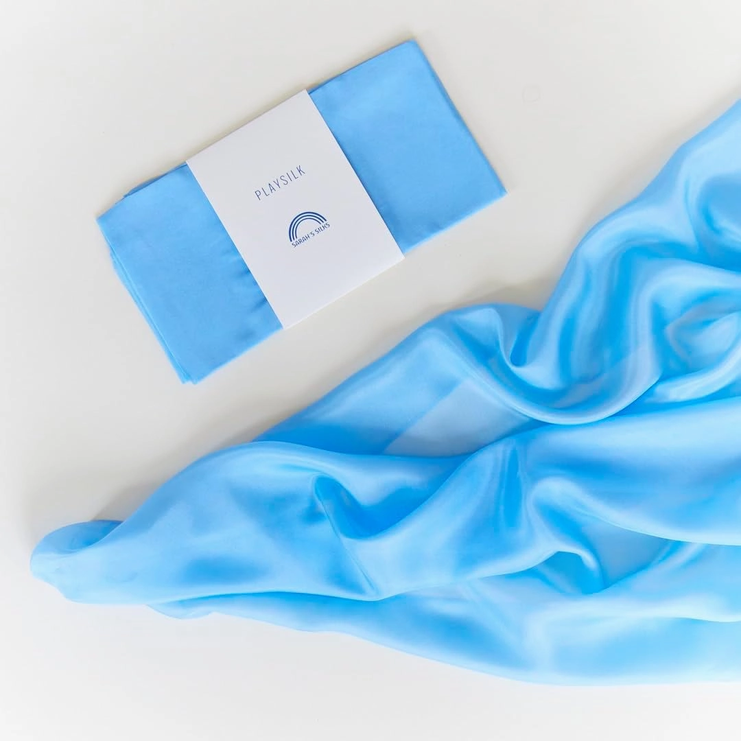 Sarah's Silks Playsilk - 100% Real Silk, Hand Dyed, Bright Colored Play Scarves | Montessori and Waldorf Toys for Dress up, Imaginative, and Pretend Play (35" x 35")