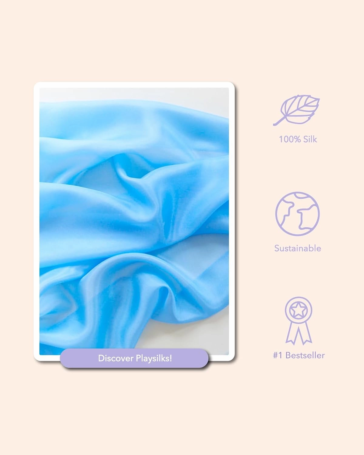Sarah's Silks Playsilk - 100% Real Silk, Hand Dyed, Bright Colored Play Scarves | Montessori and Waldorf Toys for Dress up, Imaginative, and Pretend Play (35" x 35")