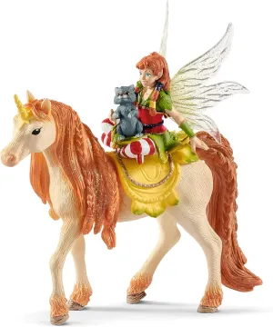 Schleich Bayala Fairy Marween Doll with Glitter Unicorn Figurine 3pc. Playset - Featuring Magical Marween and Unicorn Figure for Fun and Imaginative Play for Boys and Girls, Gift for Kids Ages 5 