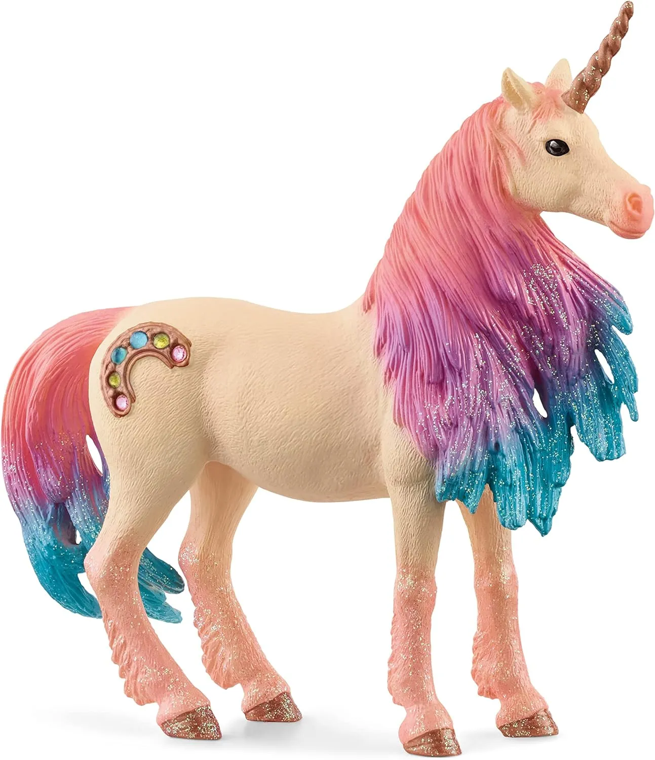 Schleich bayala Mythical Decorated Marshmallow Unicorn Mare Figurine - Featuring Glittery Details and Rhinestones, Imaginative Fun and Durable Toy for Girls and Boys, Gift for Kids Ages 5 