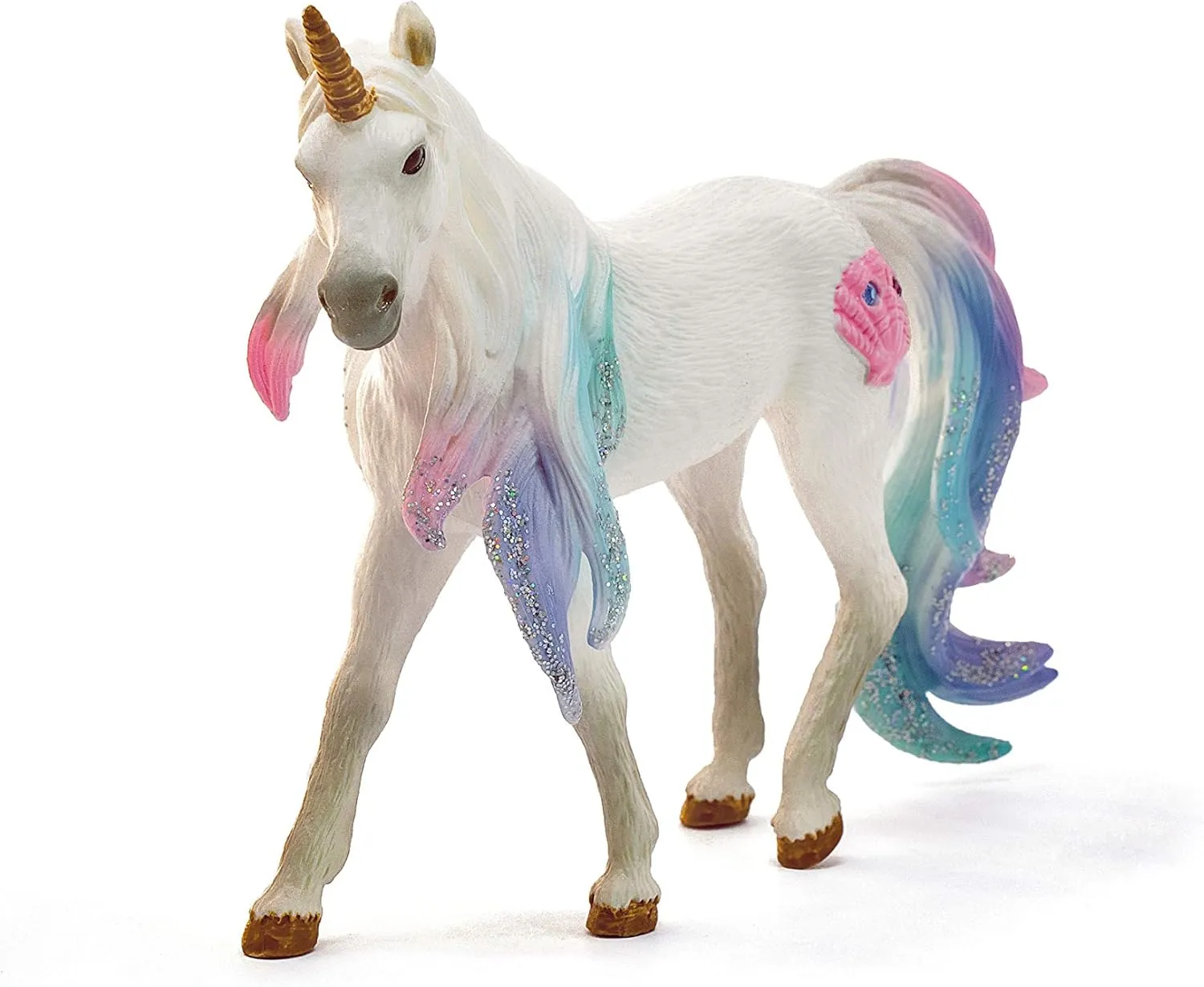 Schleich bayala Mythical Decorated Sea Unicorn Mare - Featuring Glittery Details, Rhinestones, and Gems, Imaginative Fun and Durable Toy for Girls and Boys, Gift for Kids Ages 5 