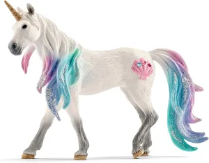 Schleich bayala Mythical Decorated Sea Unicorn Mare - Featuring Glittery Details, Rhinestones, and Gems, Imaginative Fun and Durable Toy for Girls and Boys, Gift for Kids Ages 5 