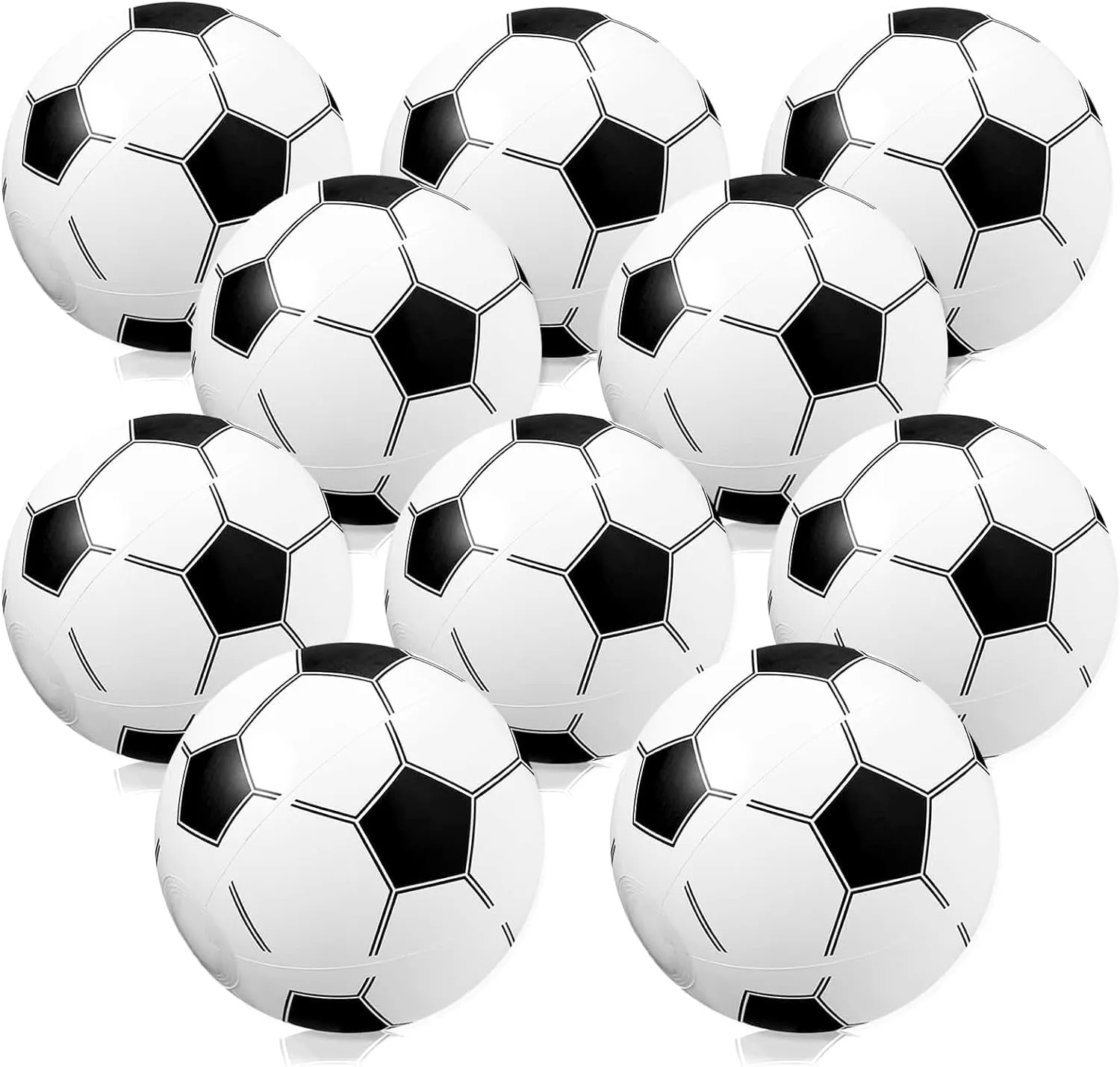 SCIONE Soccer Beach Balls Bulk 24 Pack - 9" Inflatable Swimming Pool Toys for Kids Summer Water Games, Hawaiian Tropical Theme Party Decorations Favors Supplies