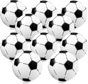 SCIONE Soccer Beach Balls Bulk 24 Pack - 9" Inflatable Swimming Pool Toys for Kids Summer Water Games, Hawaiian Tropical Theme Party Decorations Favors Supplies