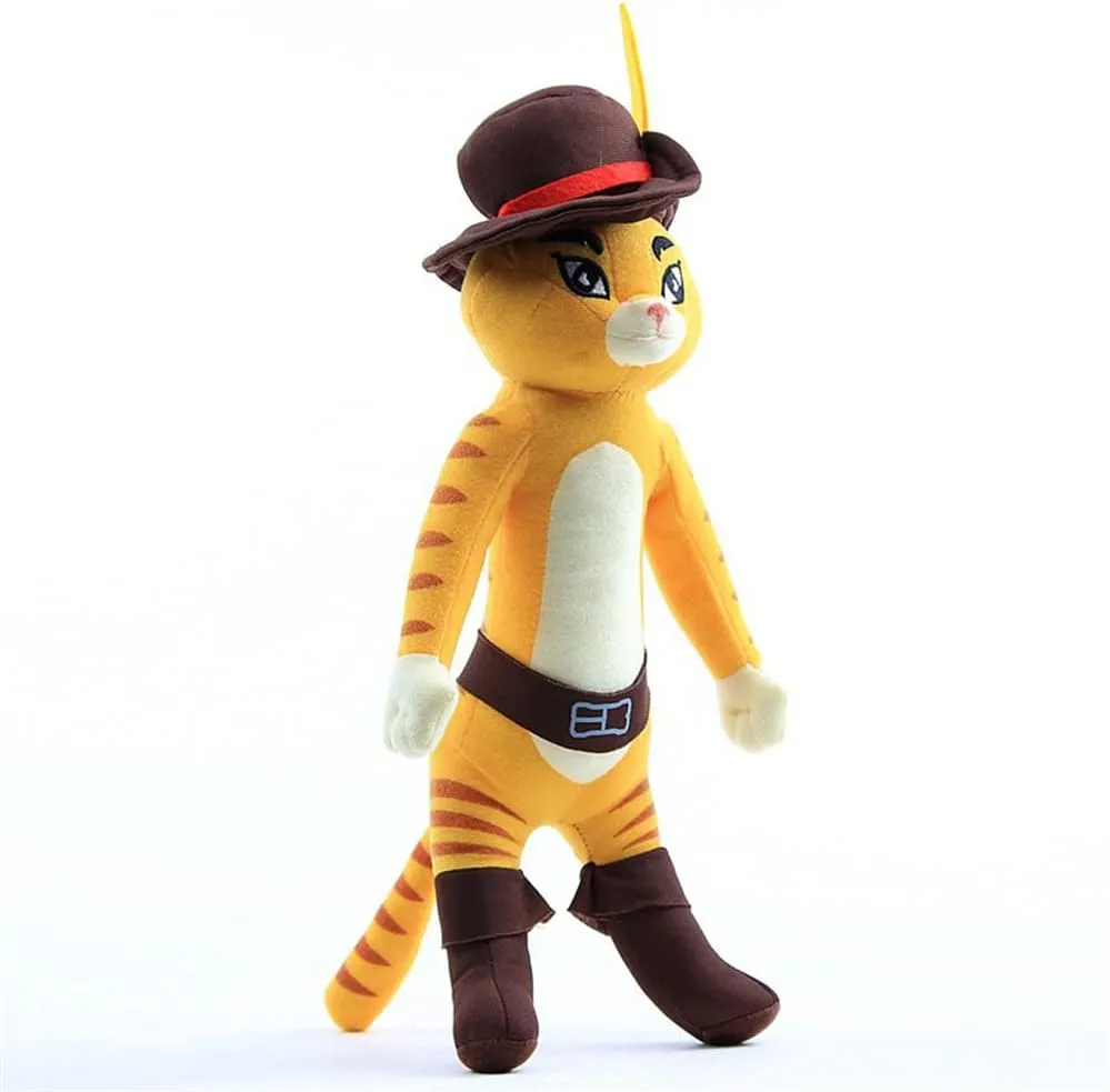 SecretCastle Yellow Cat Plush Toys Soft Paws Plush Toy 14'' for Family Friends (Yellow)