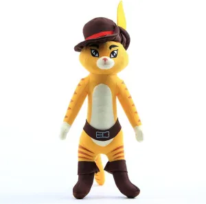 SecretCastle Yellow Cat Plush Toys Soft Paws Plush Toy 14'' for Family Friends (Yellow)