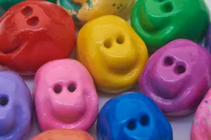 Seeds of Happiness- Bag of 8 Ceramic Smiles, Mixed Colors