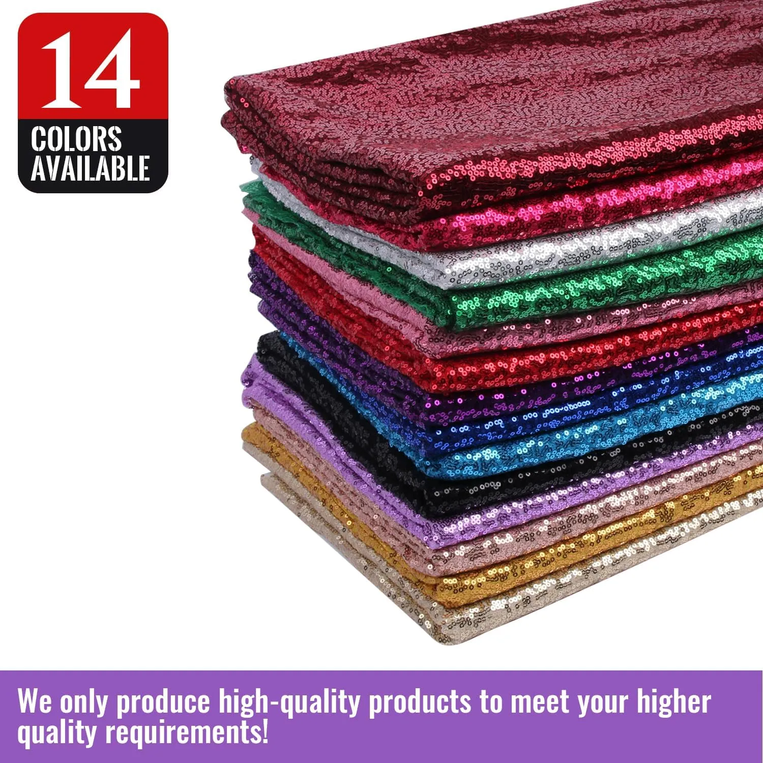 Sequin Fabric，Sequin Fabric for Fashionable Clothing、Toy Decoration、Sequin Tablecloth and DIY Etc.(5 Yard, Purple)