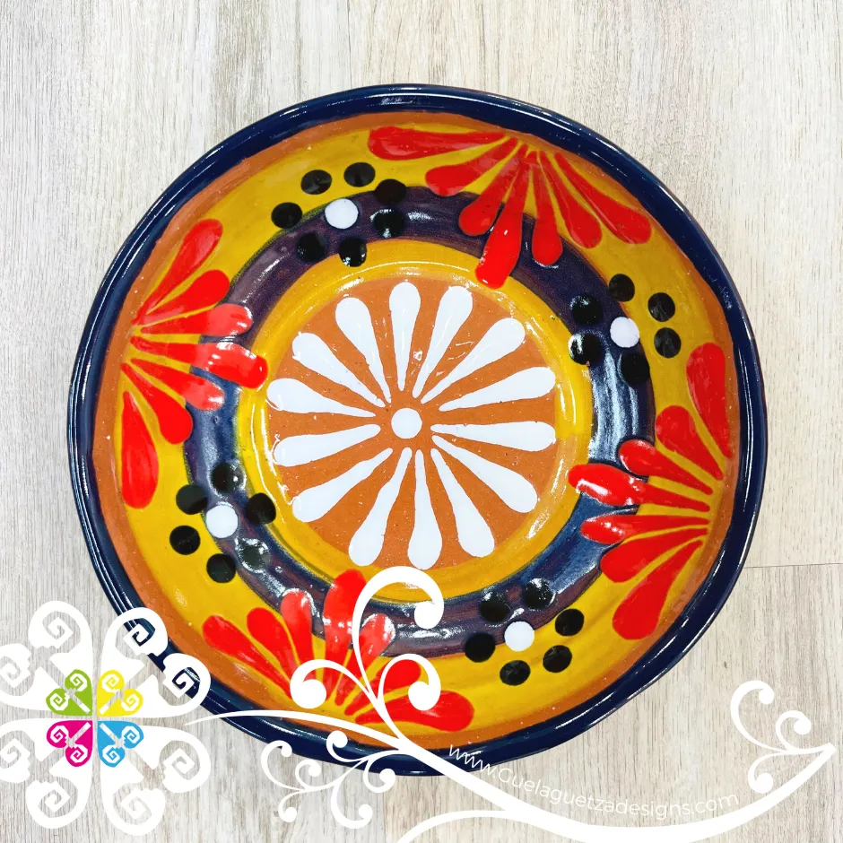 Set of 4 Plato Hondo Ensalada - Set Clay Bowl Plates