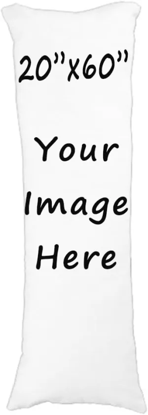 Shop&Three Custom Design 100% Cotton Pillowcase, Multicolor, 20' x 60', Personalized Pet Photo, Outdoor/Indoor Throw Pillowcase