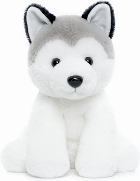 Siberian Husky Stuffed Animals, Soft Puppy Stuffed Dogs Plush Toy for Kids, Girls, Boys, Baby, Birthday, Bedtime Gift, 12 inches